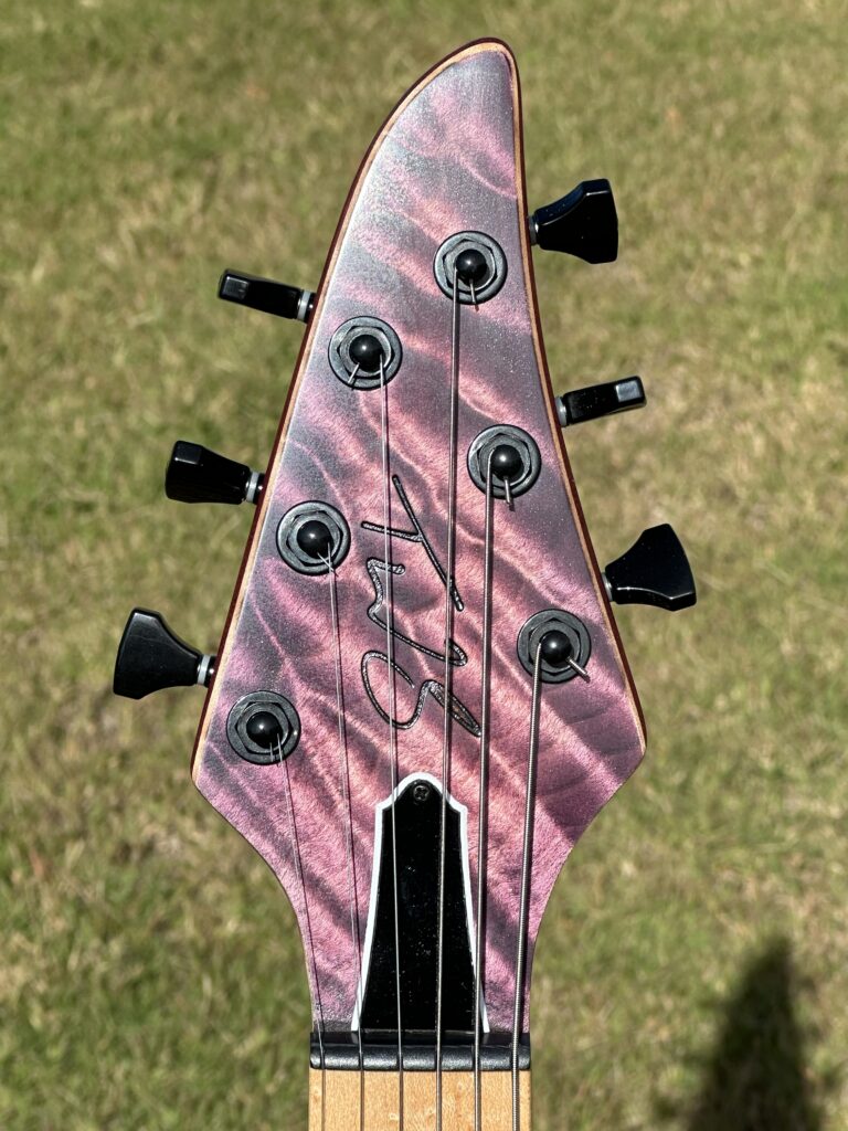 Left handed T.W.Smith Guitars Talia headstock