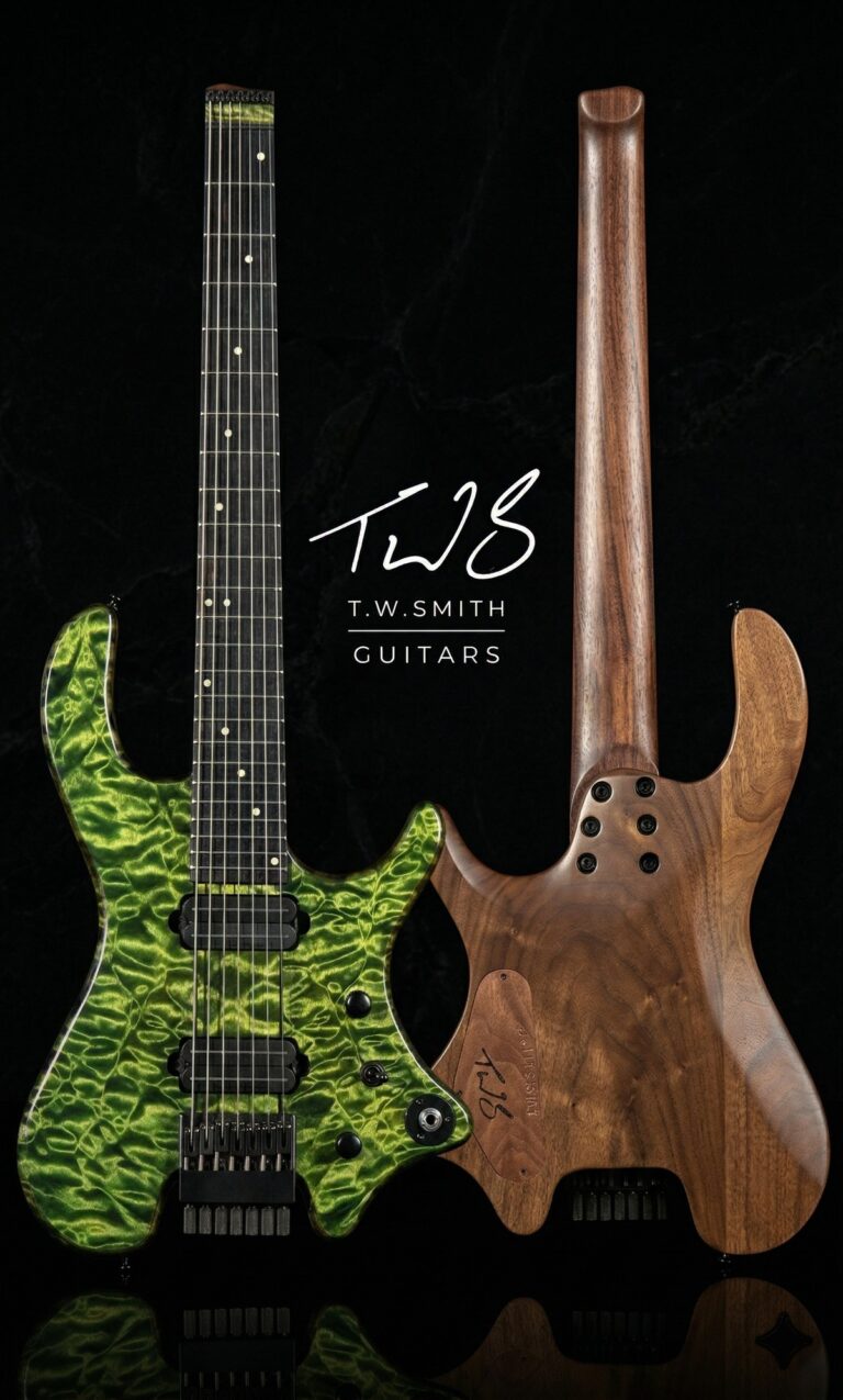 T.W. Smith Headless custom guitar body shape