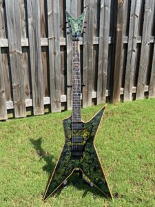T.W. Smith TK 6, Green maple burl top, front view
