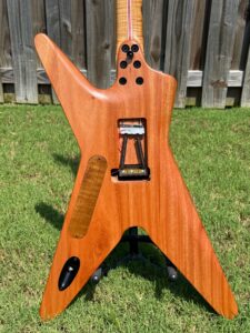 T.W. Smith TK 6 custom guitar, purple quilted maple top — back